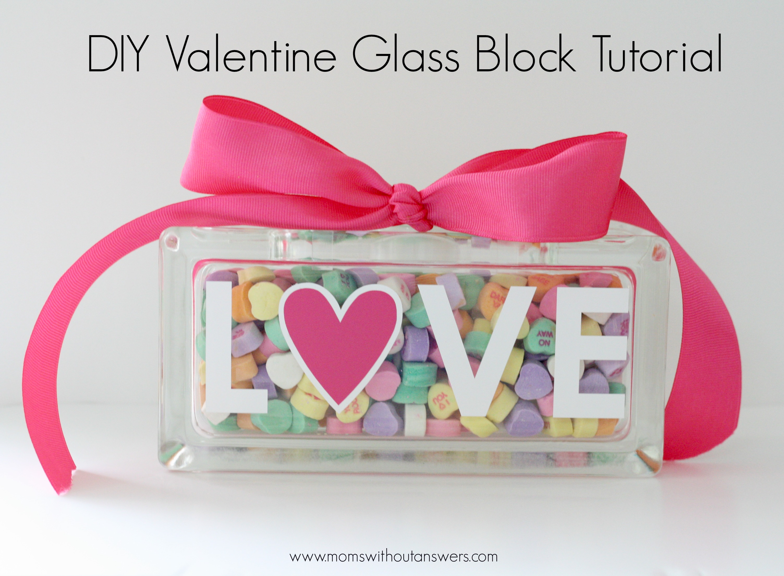 DIY Valentine Glass Block Tutorial - Houston Mommy and Lifestyle Blogger