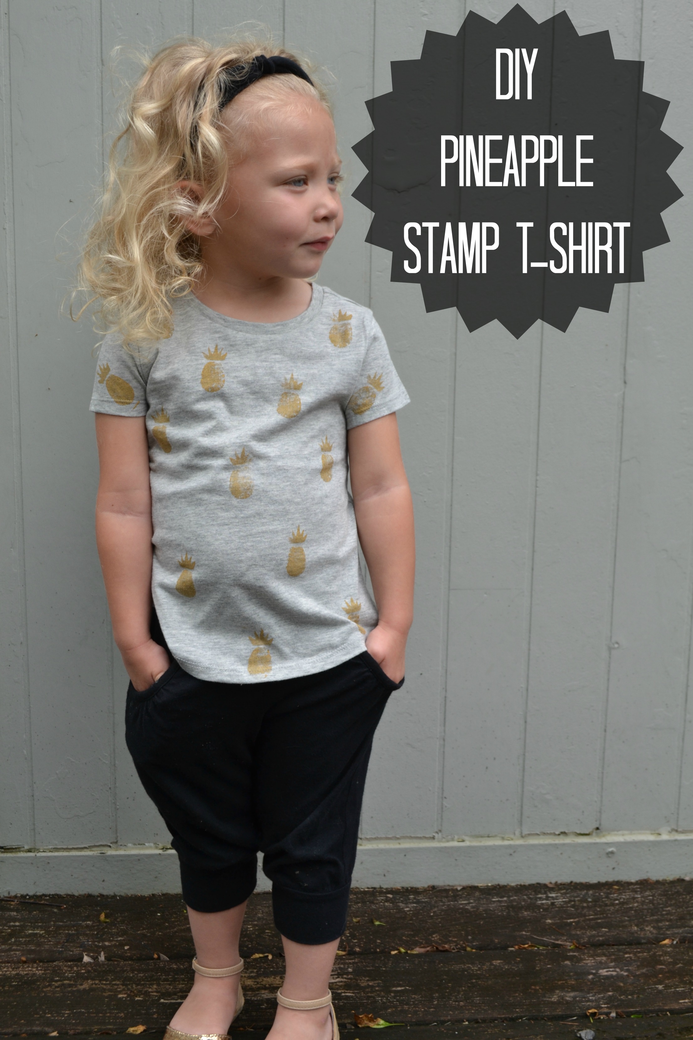 DIY Pineapple Stamp T-shirt