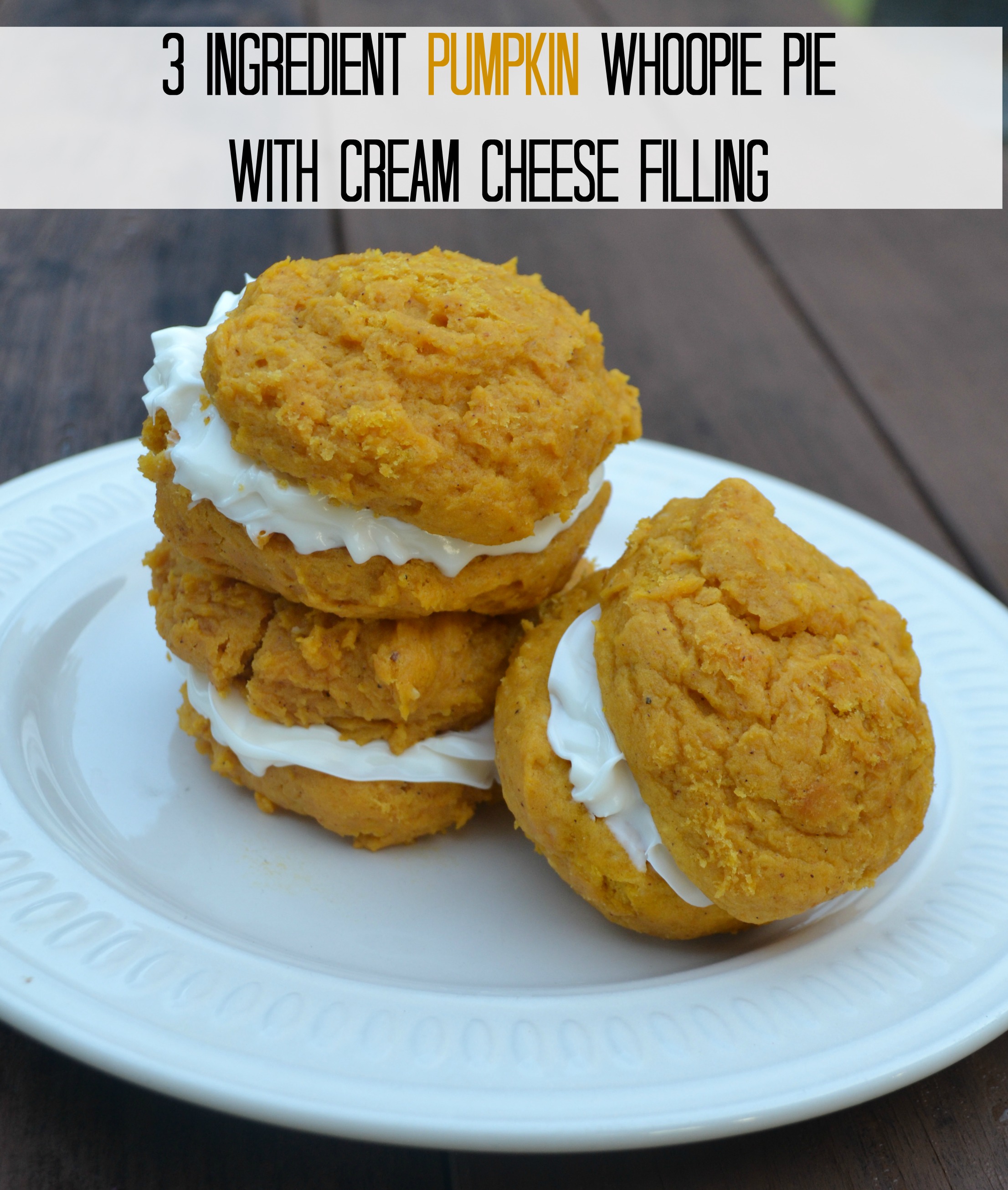 Pumpkin Whoopie Pie with Cream Cheese Filling