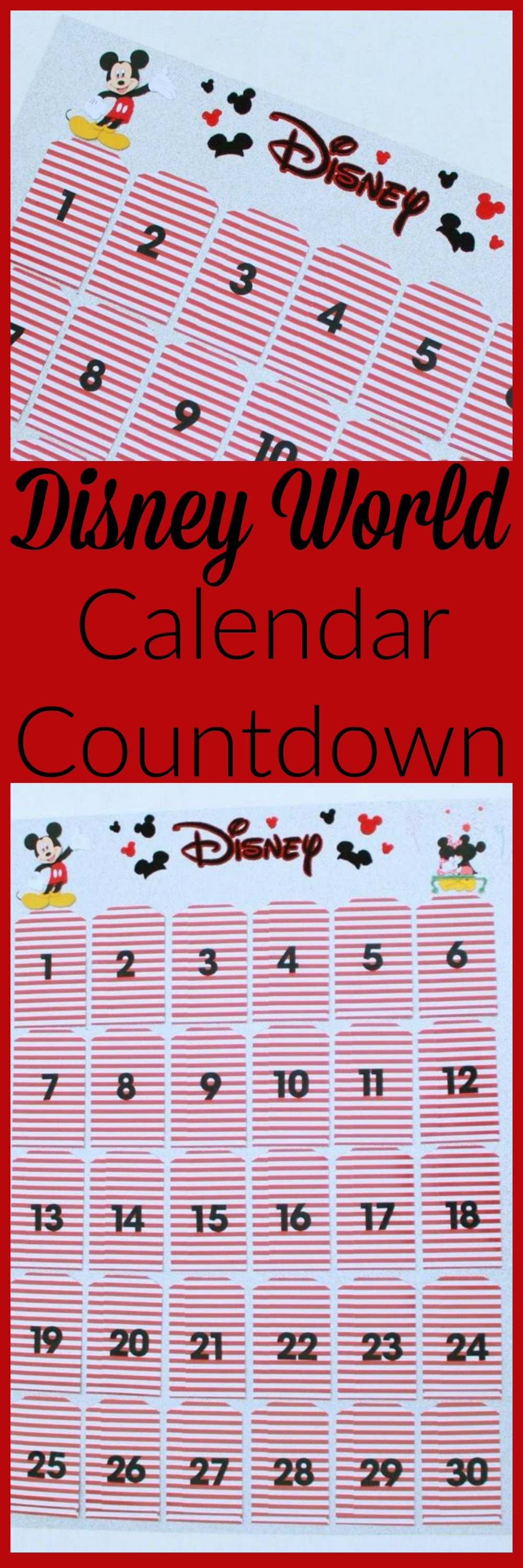 Disney World Calendar Countdown