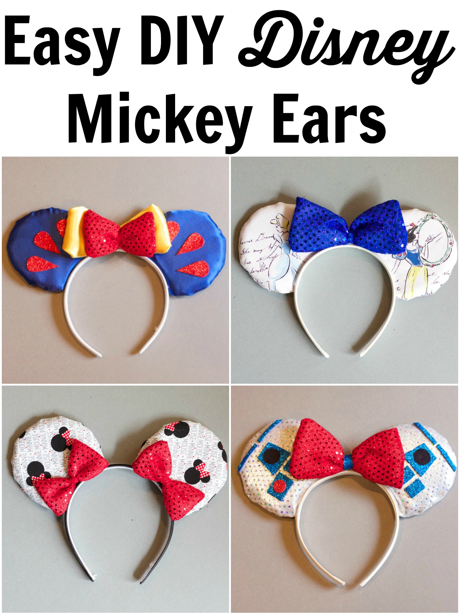 DIY No SEW Mickey Ears
