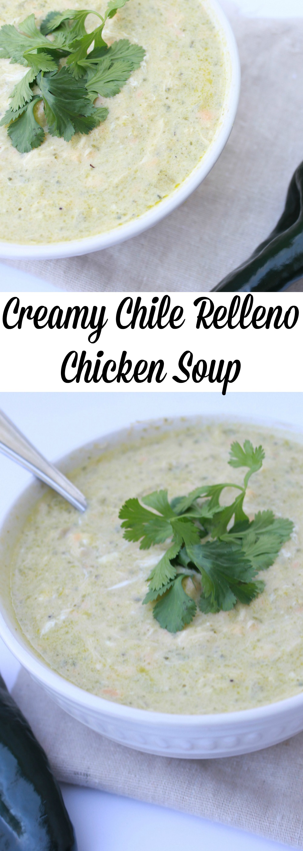 Creamy Chile Relleno Chicken Soup 