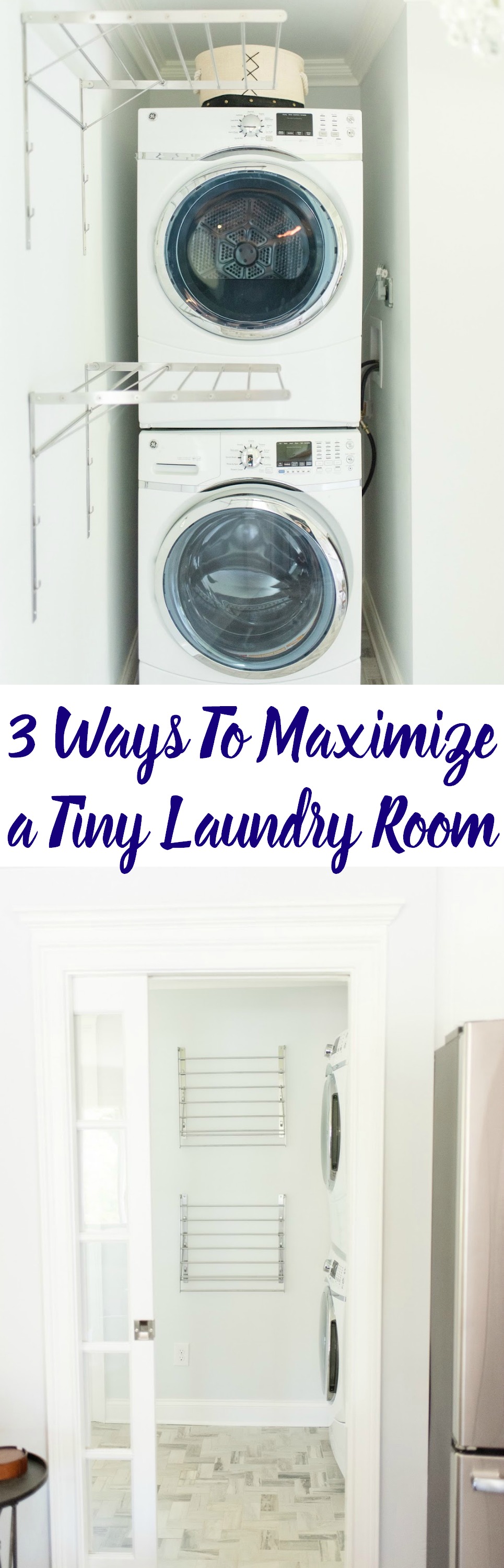 3 Ways To Maximize a Tiny Laundry Room. Great tips on maximizing the space in your home. 