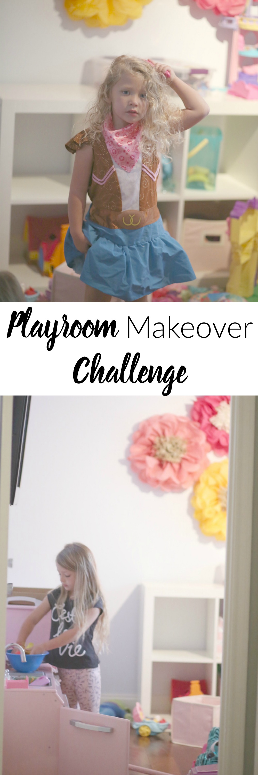 Playroom Makeover Challenge. Such great ideas on turning a playroom for toddlers into one for growing kids.