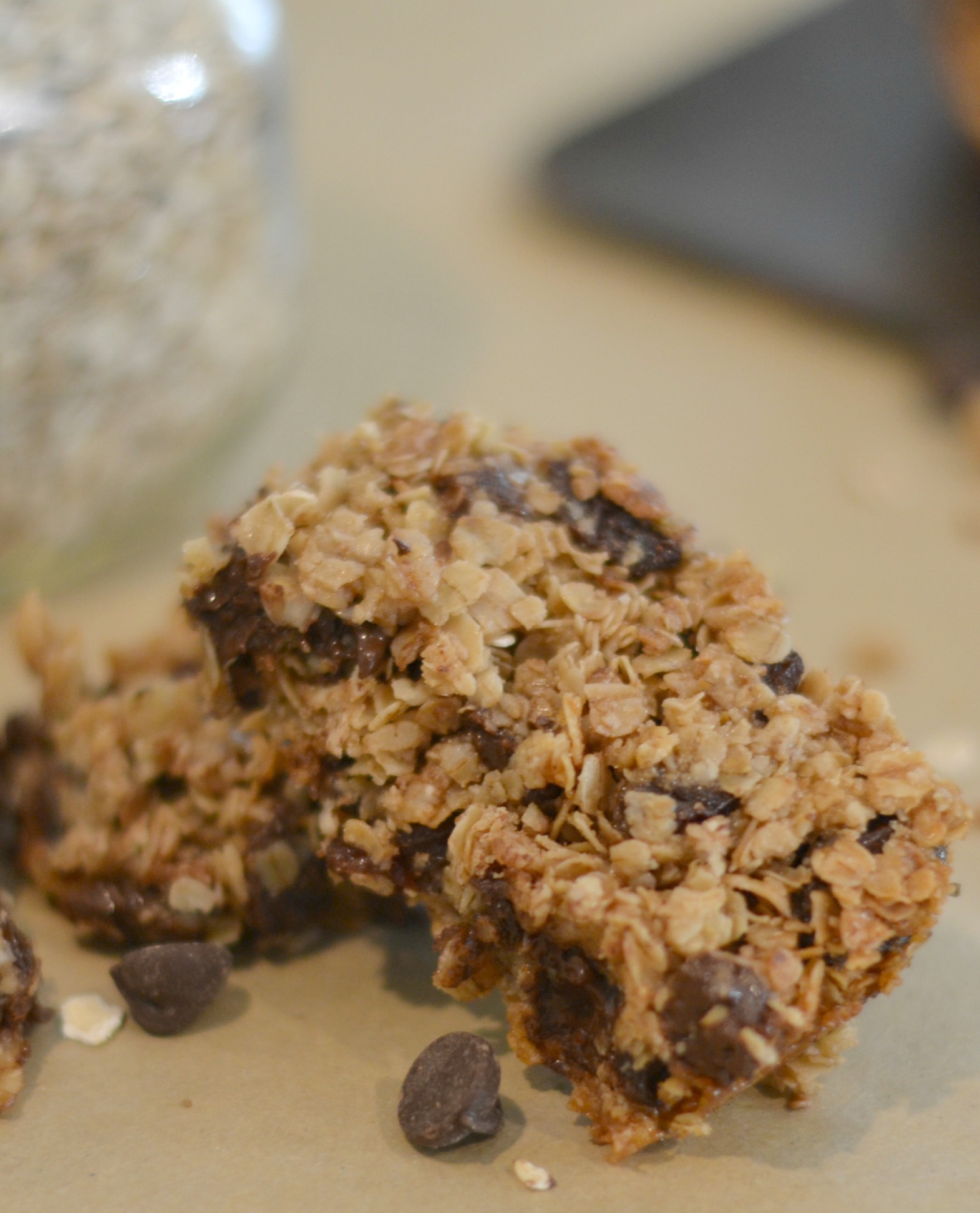 Delicious granola bar recipe and easy to make. These were a hit with my kids!