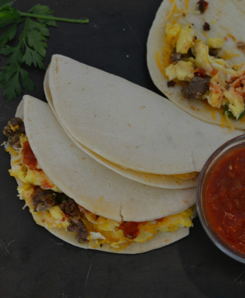 Breakfast Tacos- 5 Make Ahead Back to School Breakfast Recipes
