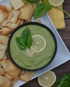 Basil Pesto Hummus. Copycat Zoes Kitchen Basil Pesto Hummus. Best hummus ever!