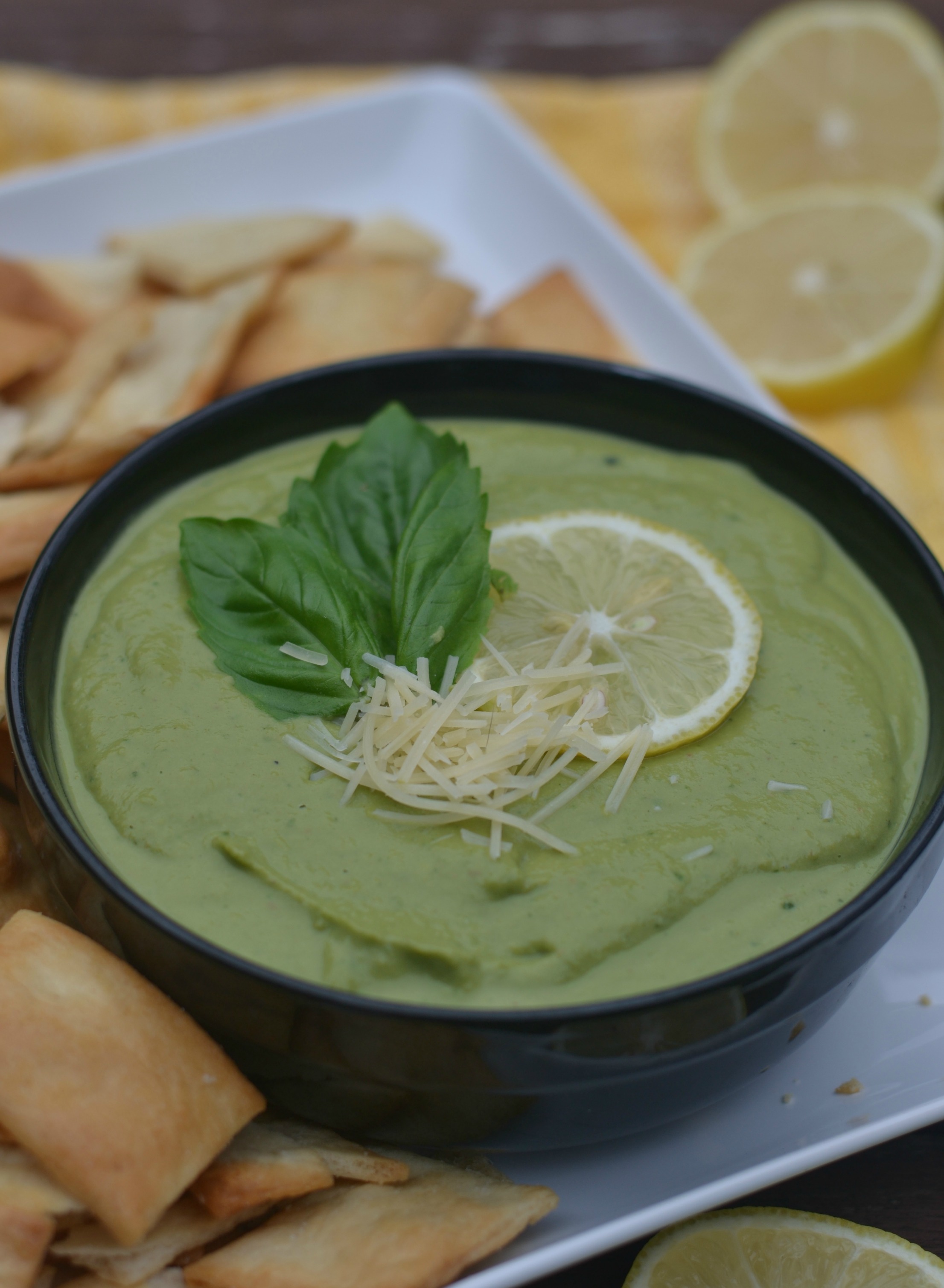 Basil Pesto Hummus. Copycat Zoes Kitchen Basil Pesto Hummus. Best hummus ever!