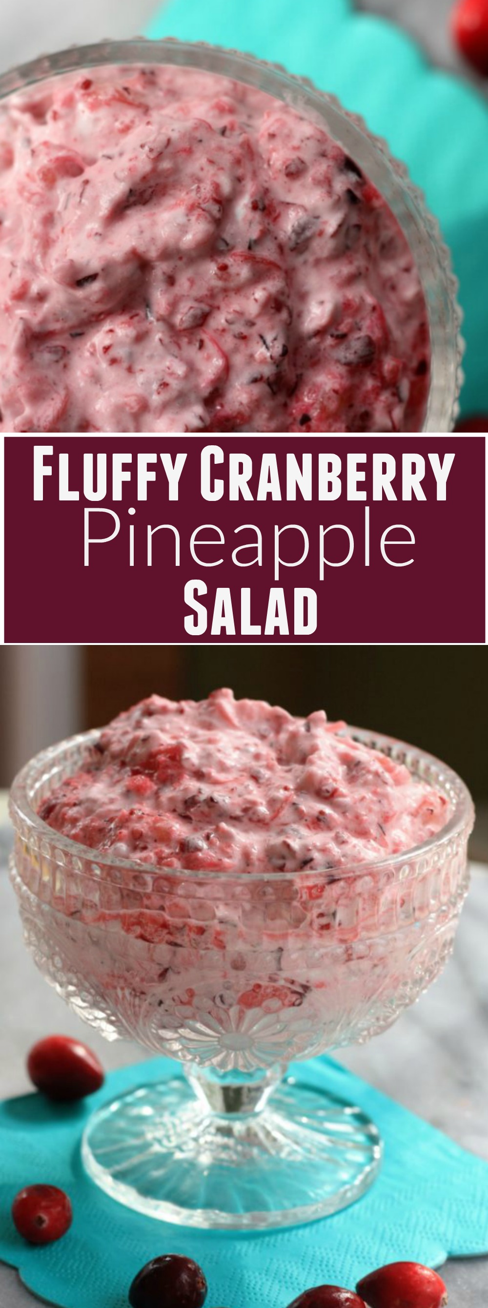 Fluffy Cranberry Pineapple Salad