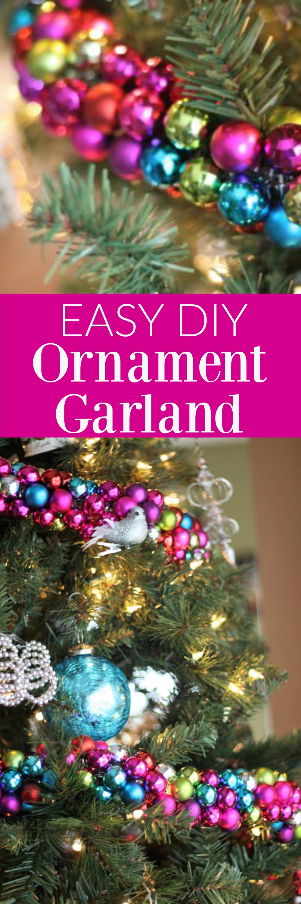 Easy DIY Christmas Ornament Garland