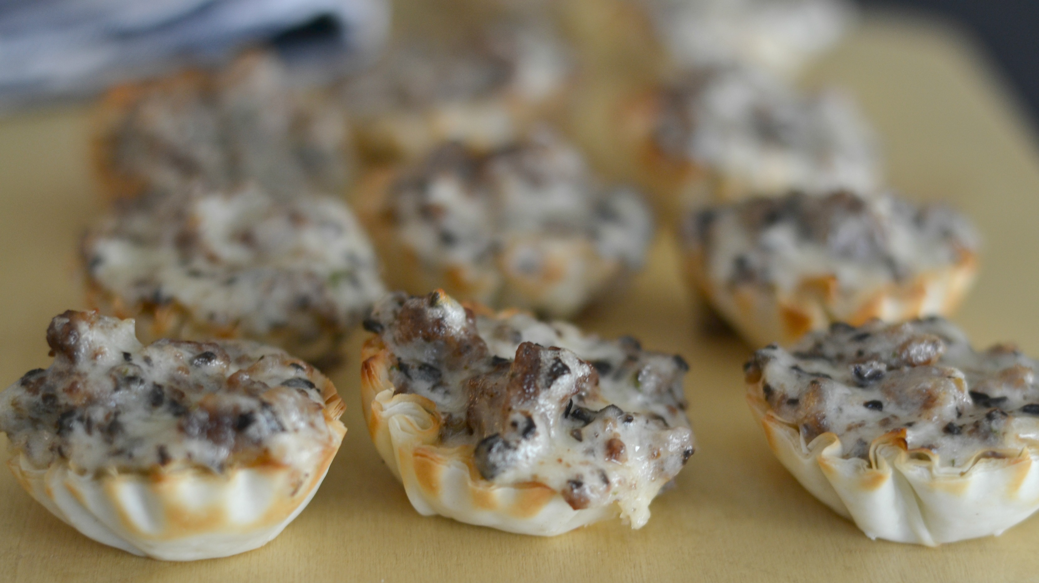 Mini Cheese and Sausage Cups Appetizer