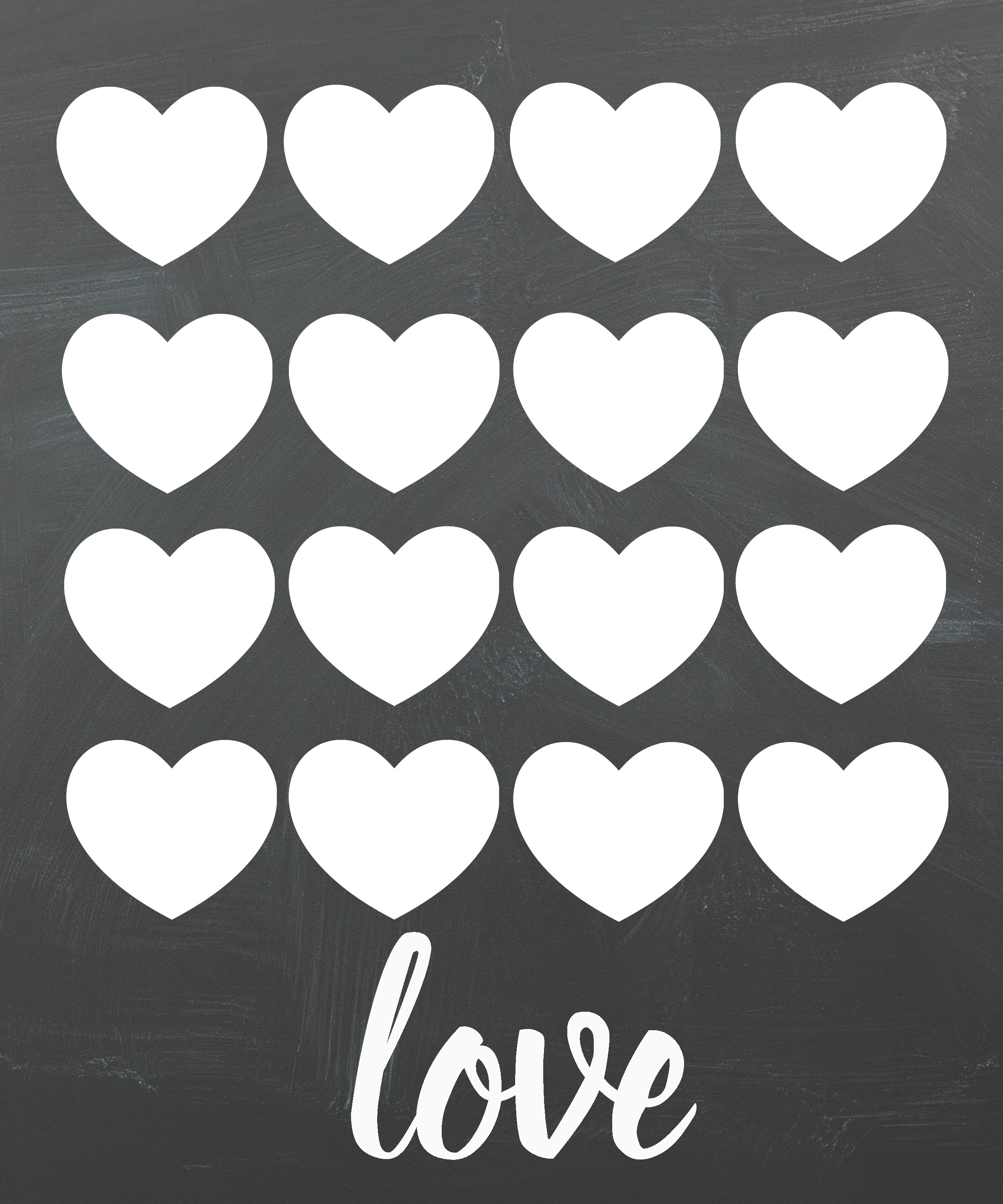 Free Valentine's Day Chalkboard Printables