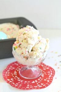 Homemade Funfetti Cake batter Ice Cream