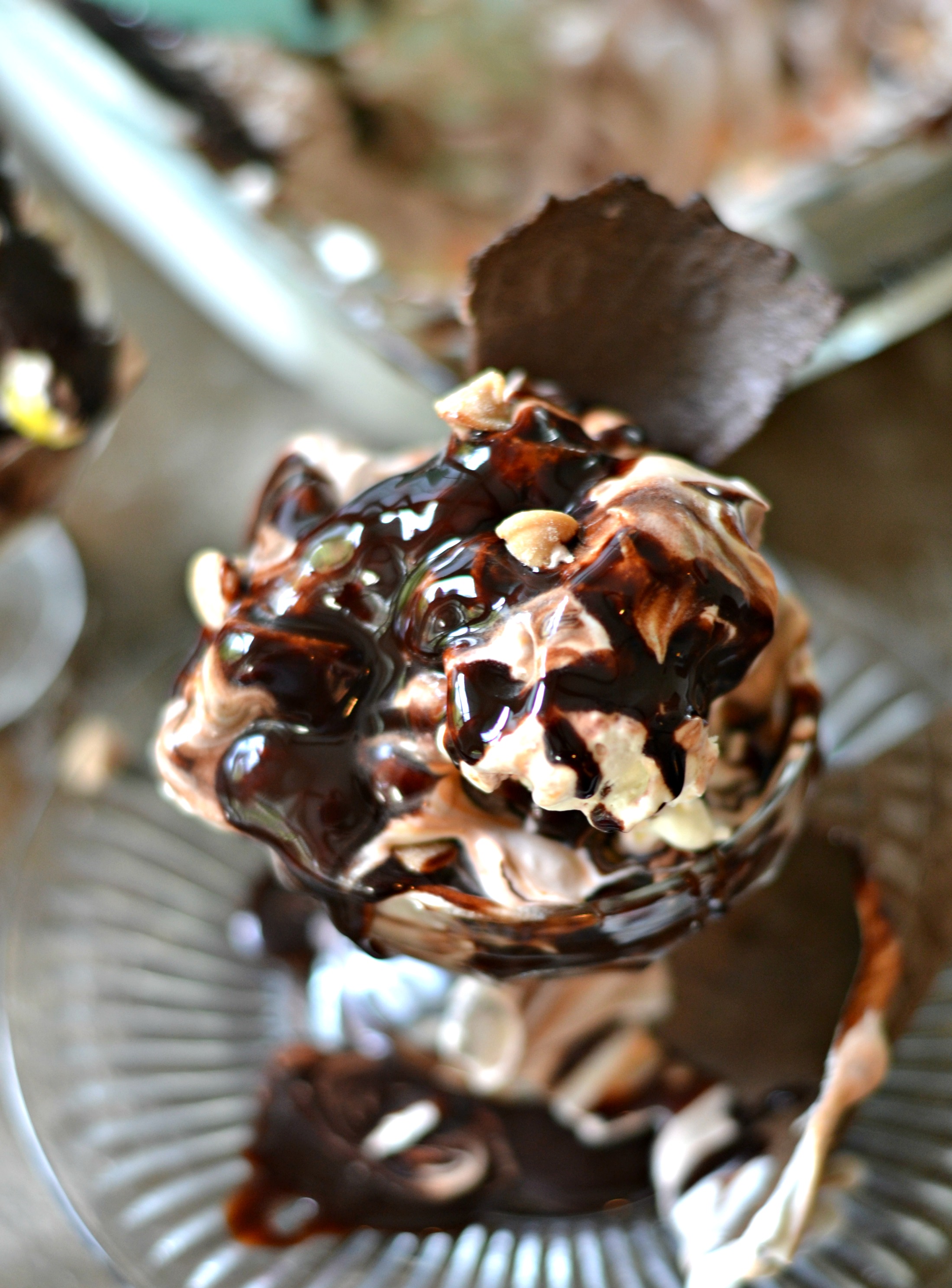 No-Churn Chocolate and Peanut Butter Ice Cream