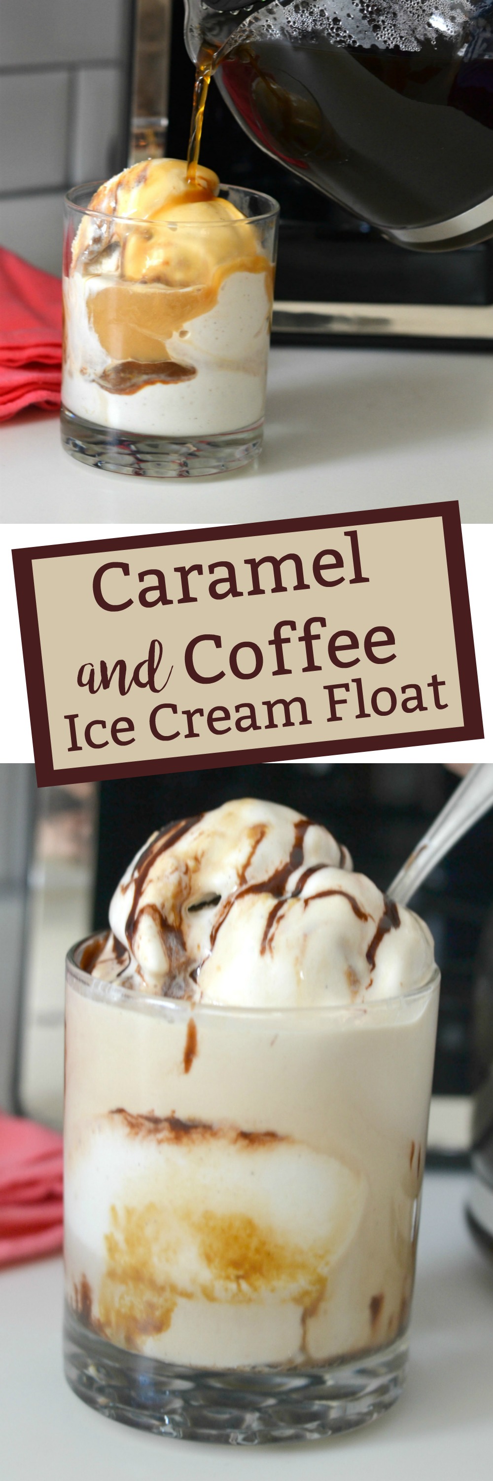 Caramel and Coffee Ice Cream Float