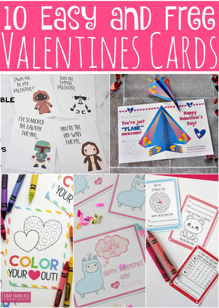 10 Easy and Free Valentines Card Printables for Kids - Houston Mommy ...