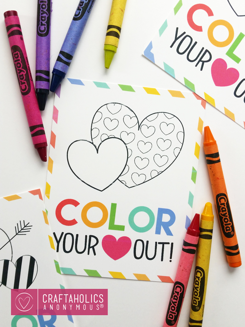 DIY Valentine with Coloring Activity