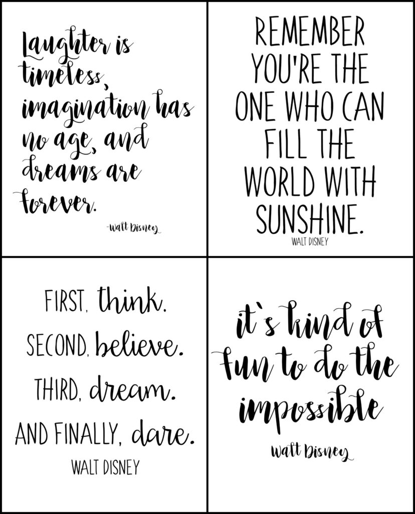 FREE Walt Disney Quote Printables - Houston Mommy And Lifestyle Blogger ...