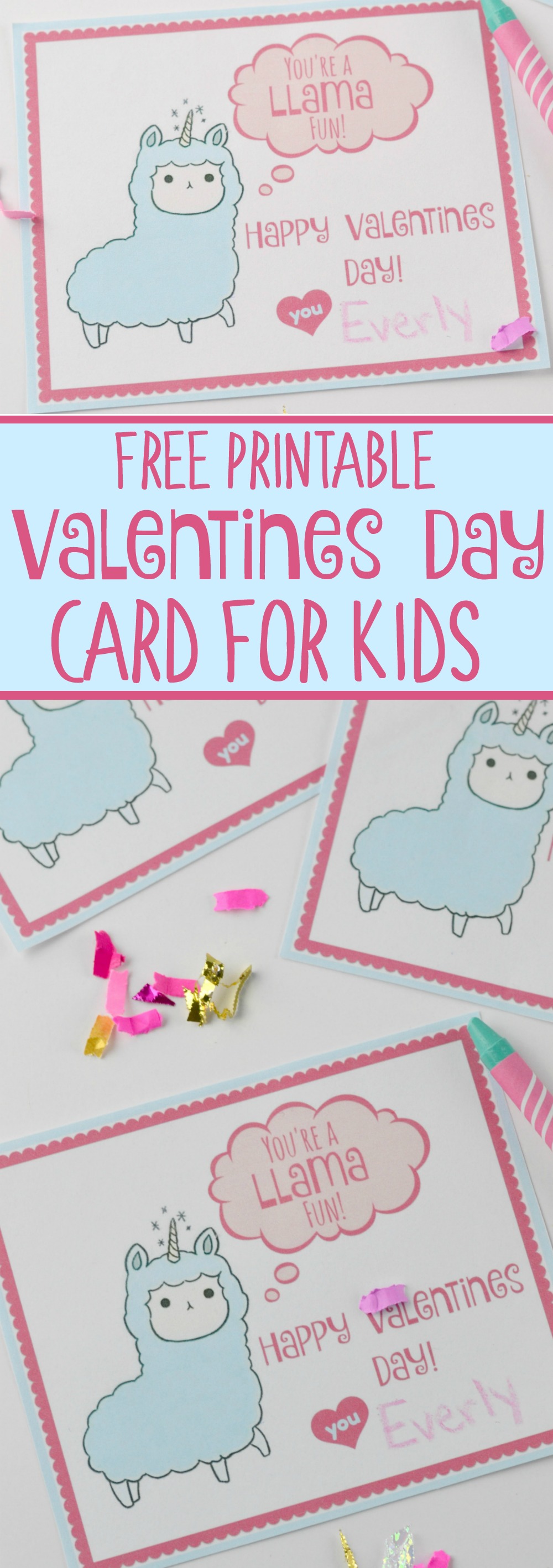 Free Printable Valentines Day Card for Kids #valentinesday #diyvalentine #diy #easy #valentine #kids #holiday