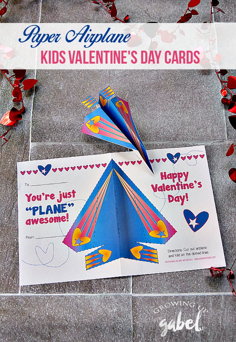 DIY Paper Airplane Valentines Day Card