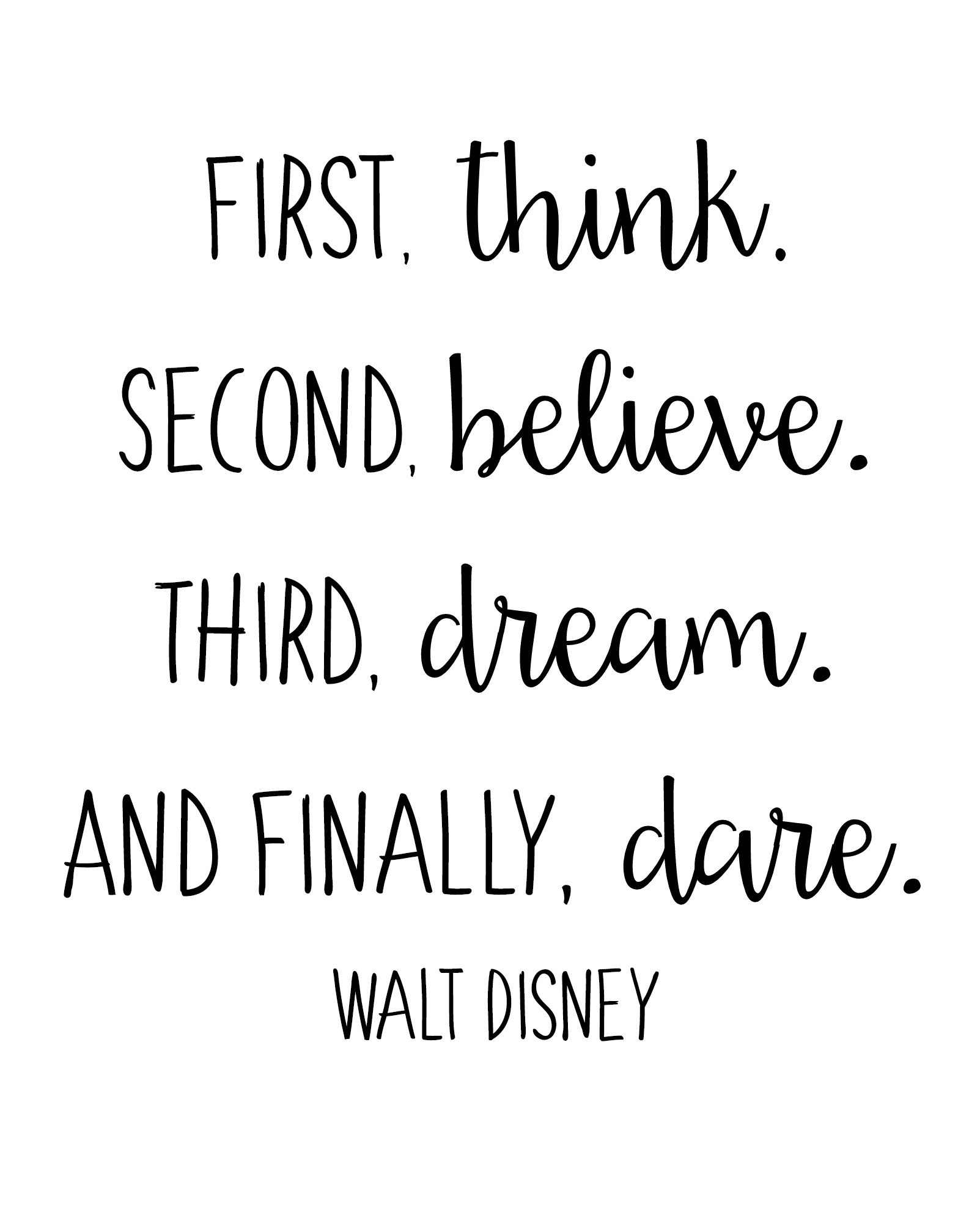 Free Walt Disney Quote Printables