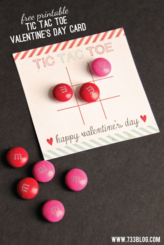 Tic Tac To Valentine Card Printable