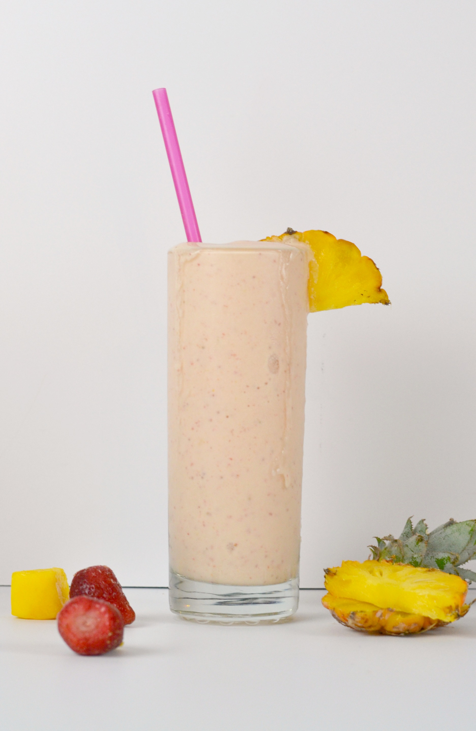 Breakfast smoothie with fruit. 