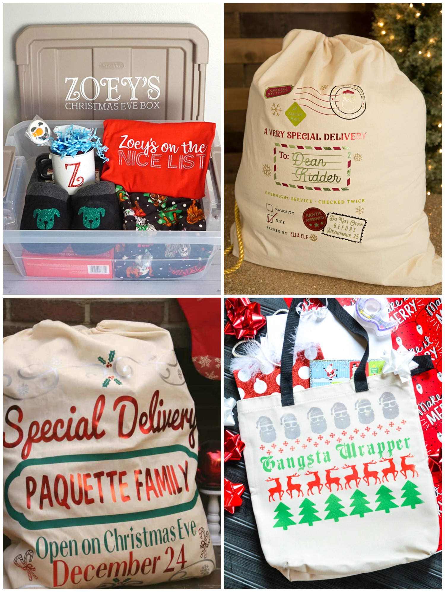 Personalized Santa Bags and Boxes