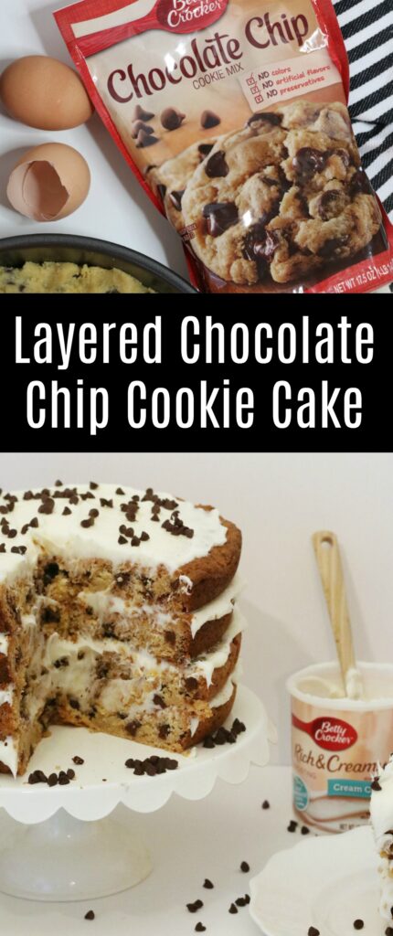 Layered Chocolate Chip Cookie Cake with Betty Crocker - Houston Mommy ...