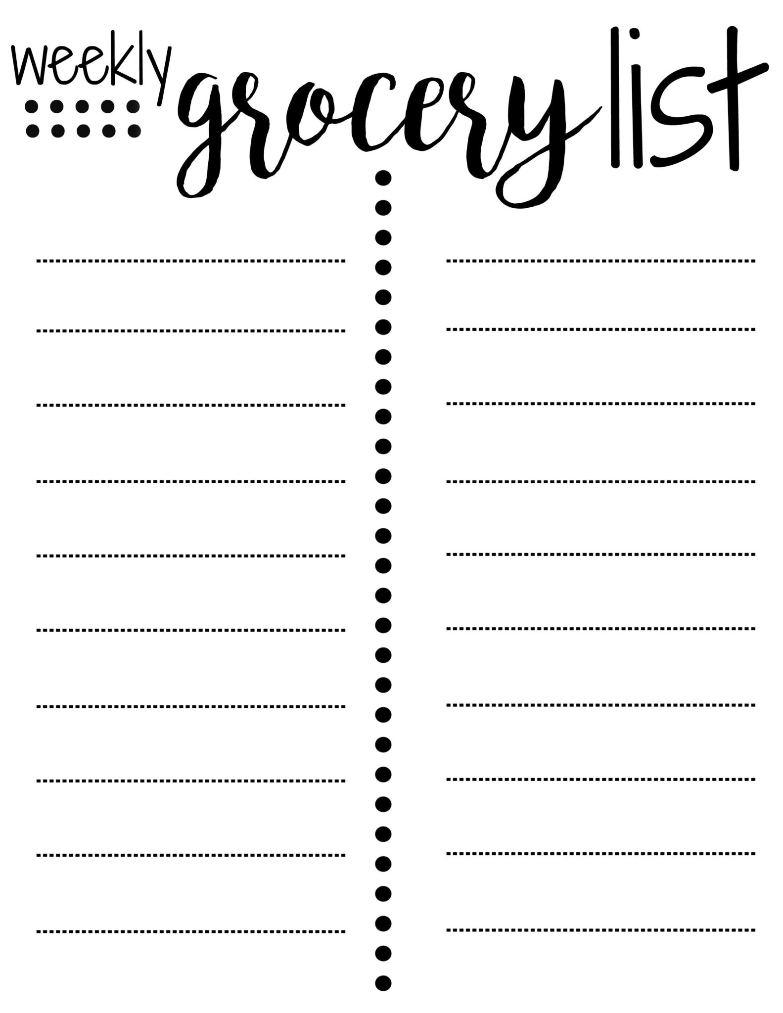 Grocery List Printable Master Grocery List Grocery List Template - Vrogue